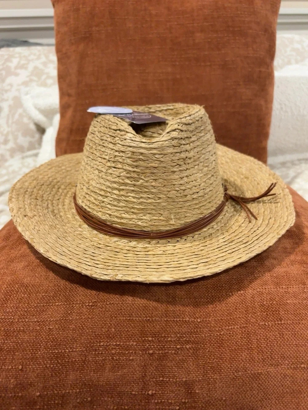 Wallaroo Jane Seymour Quinn Raffia Hat UPF 50+ NWT Western Sun Hat